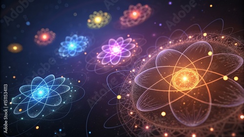 Atomic Structure Glowing Or...