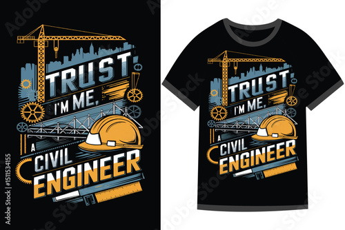 Vector illustration for Civil Engineering t shirt design