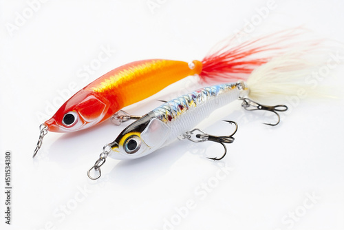 Quality fishing bait with vibrant colors for effective catch Generative AI photo