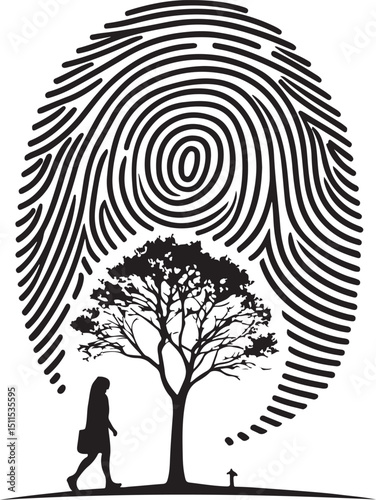 finger print made with a man 