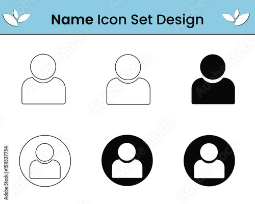 Name Icon set vector illustration design. 