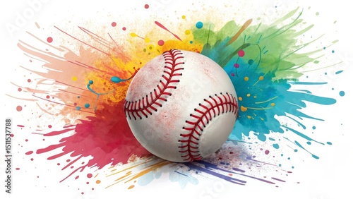 Colorful Baseball Splash 3D...