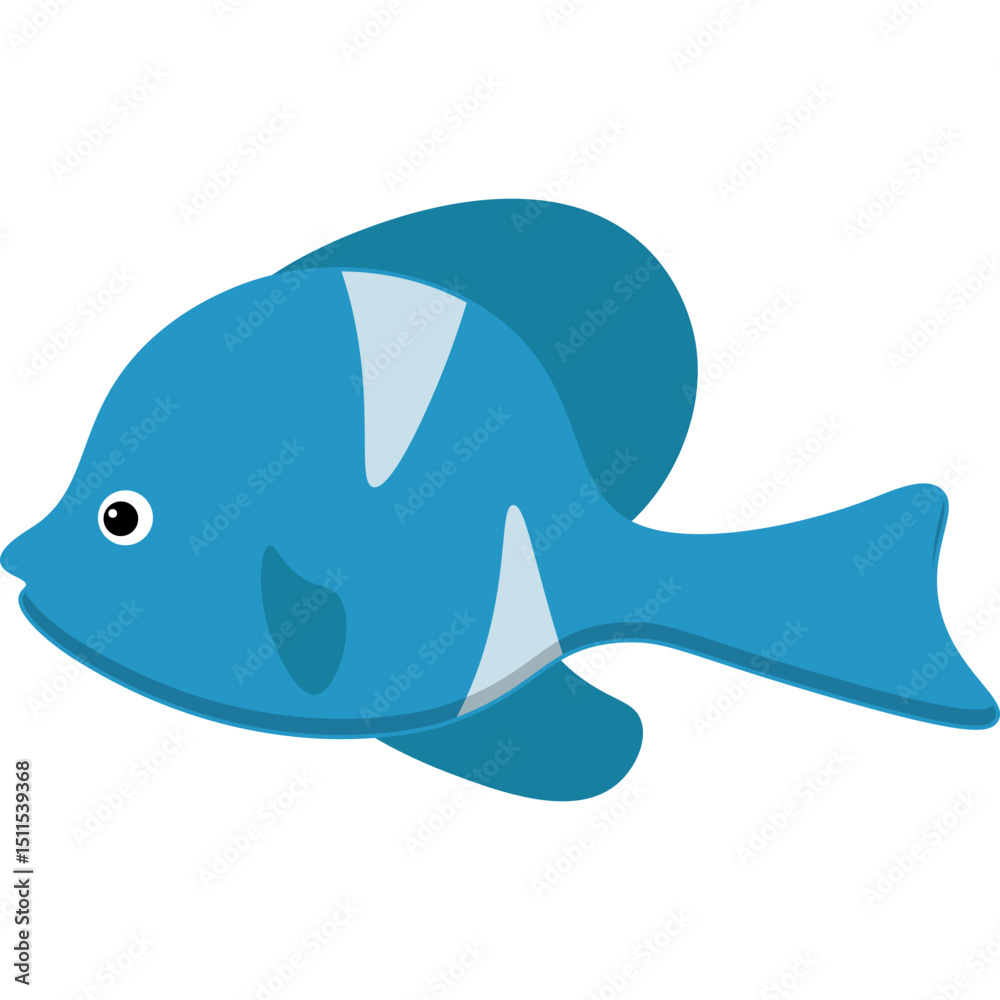 Fototapeta premium Fish Flat Illustration