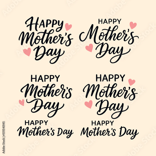 A beautiful and heartwarming Happy Mother’s Day greeting design. Features elegant typography, floral decorations, hearts, and soft pastel colors, perfect for greeting cards, social media posts, and po