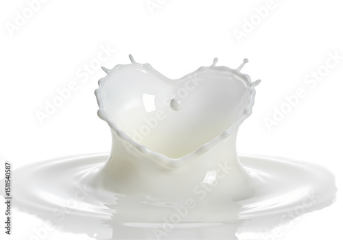 Milk Splash Forming a Heart Shape
