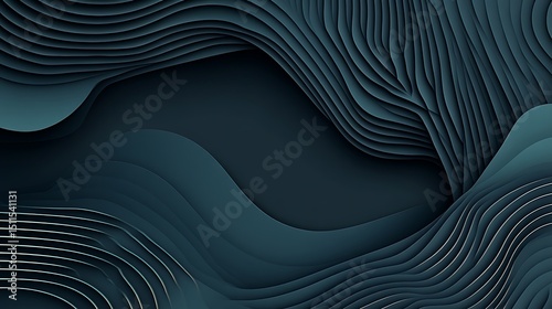 Abstract layered dark teal background