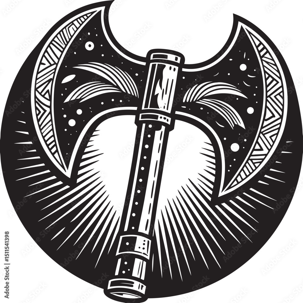 vector illustration of a sword