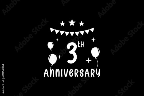 premium illustration anniversary for celebrate  emblem . Anniversary logotype design