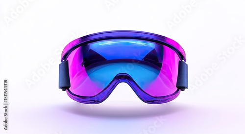 Vibrant purple-blue ski goggles