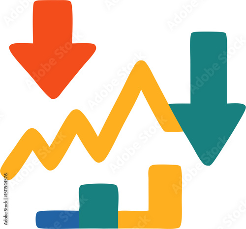 Price fluctuations icon business