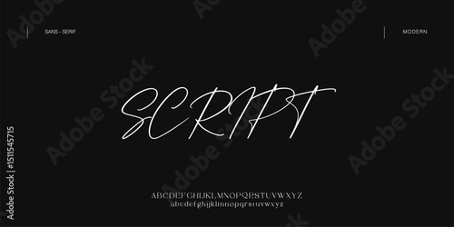 Script Minimal font creative classy alphabet. Typography minimalistic font . vector illustration