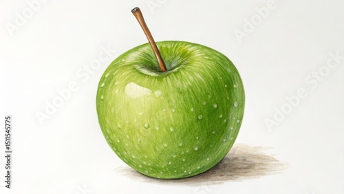 Green Apple Colored Pencil ...