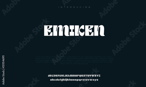 Modern Bold Font. Sans Serif Font. Regular Italic Uppercase Lowercase Typography urban style alphabet fonts for fashion, sport, technology, digital, movie, logo design, vector illustration