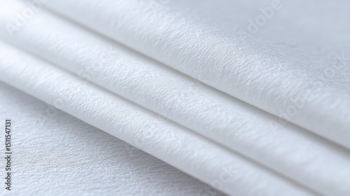 Flat light texture resembling ultra-thin non-woven medical fabric, seamless white with slight shadows and sterile minimalist design 