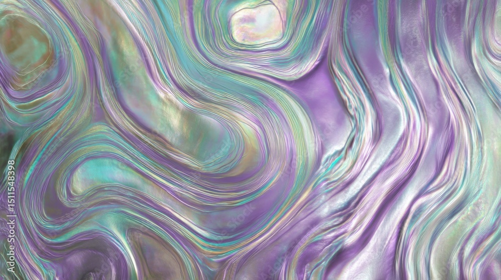 Flat macro texture background mimicking abalone shell, organic swirls of opal, green, violet and silver Flat macro texture background mimicking abalone shell, organic swirls of opal, green, violet and silver