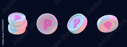 Fotografie point, commerce, hologram, 3d, object