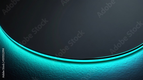 Teal curve on dark gray background