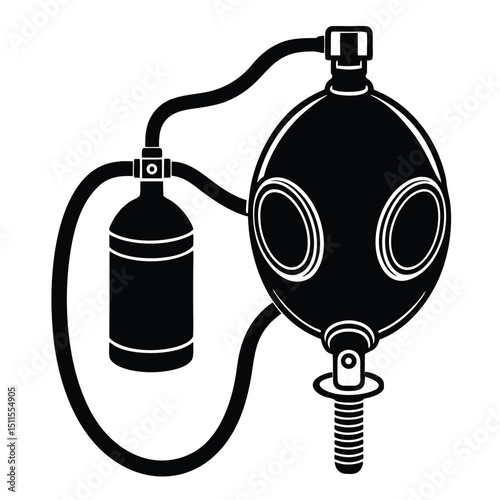oxygen mask on white background