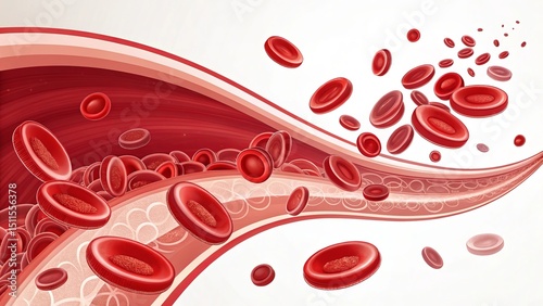 Red Blood Cells Flowing in ...