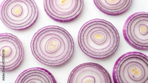 Red Onion Slices Flatlay, C...