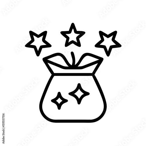 Gift bag icon, party favors, celebration design