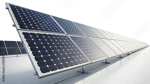 Solar Panel Array 3D Render...