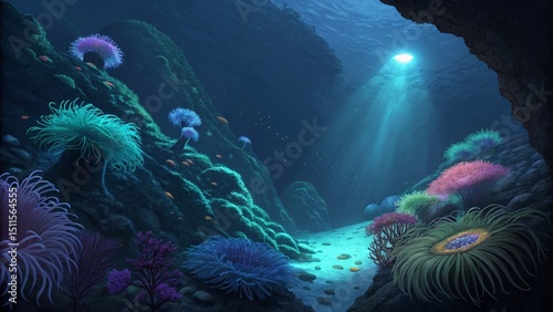 Underwater Canyon Digital P...