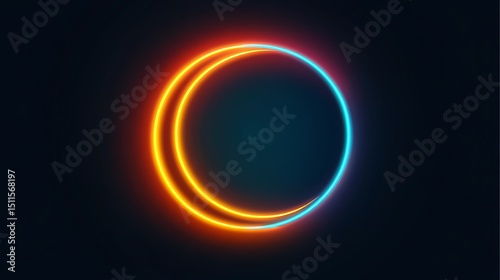 Neon circle frame (3)