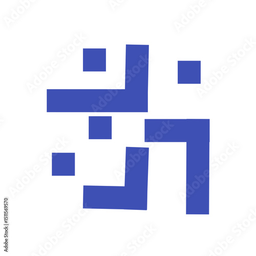 Abstract geometric primitive symbols. Minimalist signs. Design elements.