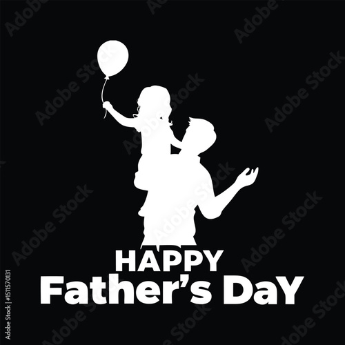 Ornate Father's Day Typography with Mustache