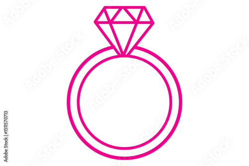wedding ring line icon, engagement ring icon vector EPS 10