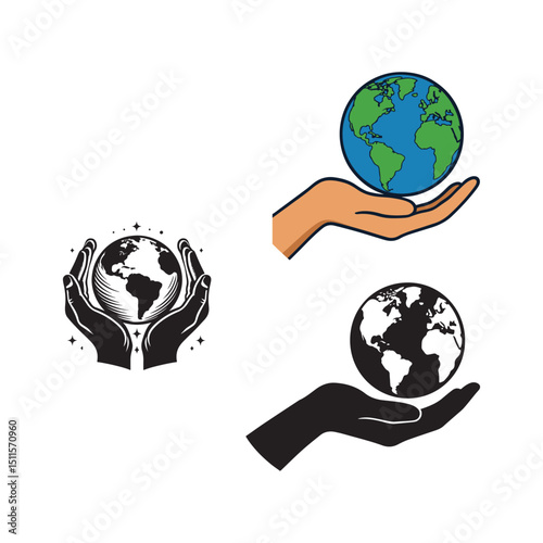 hands holding planet Earth