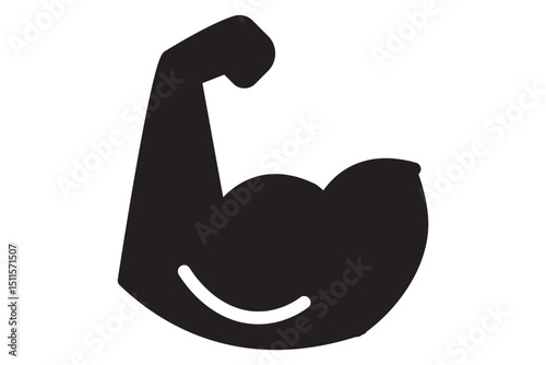 Flexing arm set icon. Power and strong muscle biceps icons. Vector isolated on white background EPS 10