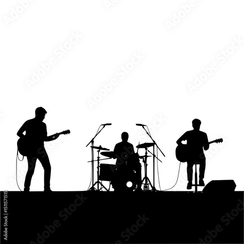 Band Silhouette Stage Performance