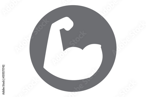 Flexing arm set icon. Power and strong muscle biceps icons. Vector isolated on white background EPS 10