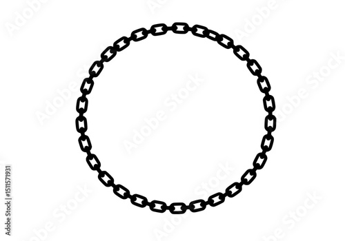 Circular Chain Link Frame Elegant Design Element