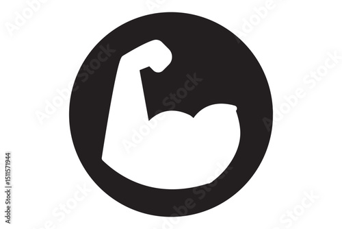 Flexing arm set icon. Power and strong muscle biceps icons. Vector isolated on white background EPS 10