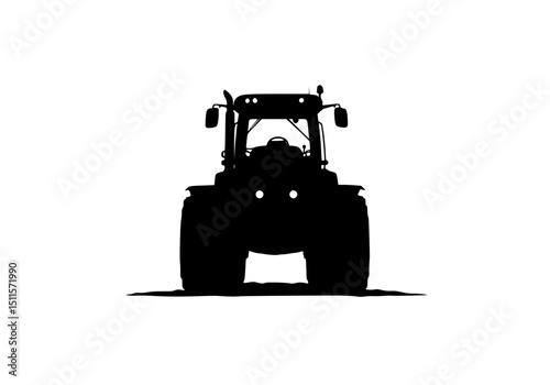 Powerful Tractor Silhouette