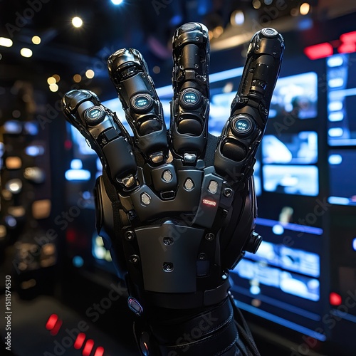 VR gloves with haptic feedback providing touch sensation in immersive virtual simulations.