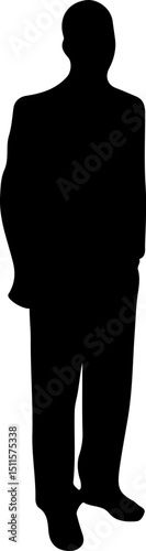 Silhouette of a man with his hands in his pockets