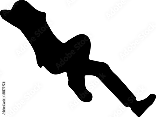 Silhouette of a woman lying down looking at the sky