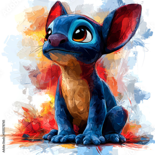 Fantasy Creature with Playful Expression.