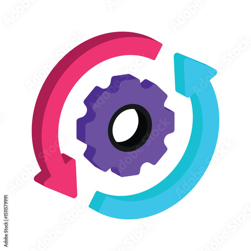 Agile Development Vector style icon. Eps 10 file