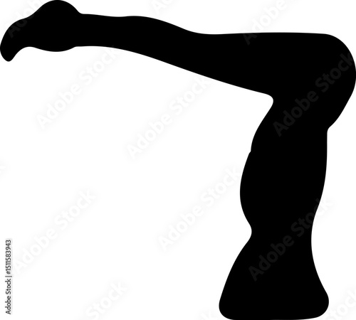 Silhouette of an antique object with legs