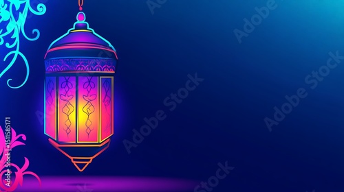 Vibrant lantern, glowing colors