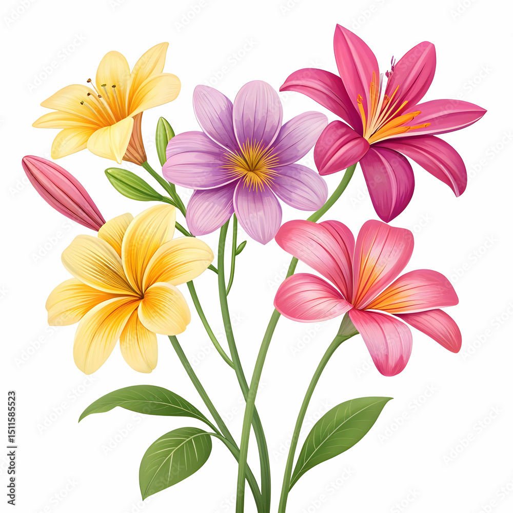 Naklejka premium flowers image png psd on transparent background