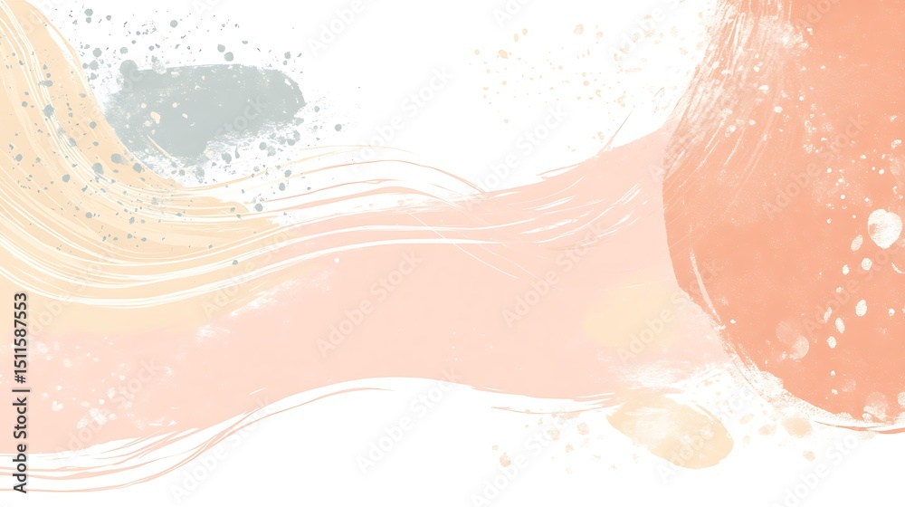 Fototapeta premium Abstract painted strokes of pastel colors