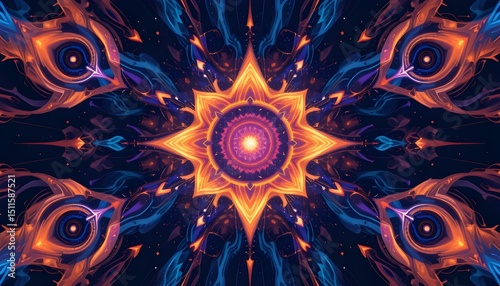 abstract fractal background with space for text