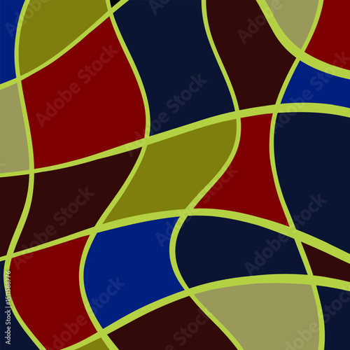 wavy textured art background with simple and fun pattern. Abstract colorful background for cards, posters, covers, banners, or branding