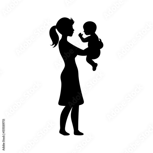 Wallpaper Mural Mother Holding Baby Silhouette Vector, Mom and Child Love Illustration, Parenthood Graphic, Motherhood Concept Art, Caring Woman Outline, Tender Moment Drawing, Family Bond Clipart

 Torontodigital.ca